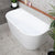 Avalon 55 inch Acrylic Freestanding Back to Wall Bathtub, Matte White