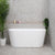Avalon 55 inch Acrylic Freestanding Back to Wall Bathtub, Matte White