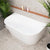 Avalon 63 inch Acrylic Freestanding Back to Wall Bathtub, Gloss White