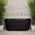 Avalon 59 inch Acrylic Freestanding Back to Wall Bathtub, Matte Black