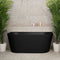 Avalon 59 inch Acrylic Freestanding Back to Wall Bathtub, Matte Black