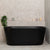 Avalon 59 inch Acrylic Freestanding Back to Wall Bathtub, Matte Black