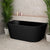 Avalon 59 inch Acrylic Freestanding Back to Wall Bathtub, Matte Black