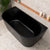 Avalon 59 inch Acrylic Freestanding Back to Wall Bathtub, Matte Black