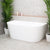 Avalon 59 inch Acrylic Freestanding Back to Wall Bathtub, Matte White