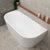 Avalon 63 inch Acrylic Freestanding Back to Wall Bathtub, Gloss White