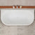 Avalon 63 inch Acrylic Freestanding Back to Wall Bathtub, Gloss White