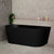 Avalon 63 inch Acrylic Freestanding Back to Wall Bathtub, Matte Black