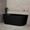 Avalon 63 inch Acrylic Freestanding Back to Wall Bathtub, Matte Black