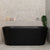 Avalon 63 inch Acrylic Freestanding Back to Wall Bathtub, Matte Black