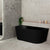 Avalon 63 inch Acrylic Freestanding Back to Wall Bathtub, Matte Black
