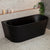 Avalon 63 inch Acrylic Freestanding Back to Wall Bathtub, Matte Black