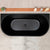 Avalon 63 inch Acrylic Freestanding Back to Wall Bathtub, Matte Black