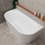 Avalon 63 inch Acrylic Freestanding Back to Wall Bathtub, Matte White
