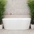 Avalon 67 inch Acrylic Freestanding Back to Wall Bathtub, Gloss White