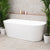 Avalon 67 inch Acrylic Freestanding Back to Wall Bathtub, Gloss White