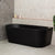 Avalon 67 inch Acrylic Freestanding Back to Wall Bathtub, Matte Black