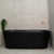 Avalon 67 inch Acrylic Freestanding Back to Wall Bathtub, Matte Black