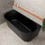 Avalon 67 inch Acrylic Freestanding Back to Wall Bathtub, Matte Black