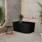 Avalon 51 inch Acrylic Freestanding Left Corner Bathtub, Matte Black