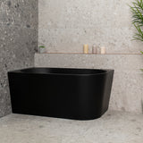 Avalon 51 inch Acrylic Freestanding Left Corner Bathtub, Matte Black