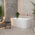 Avalon 55 inch Acrylic Freestanding Left Corner Bathtub, Gloss White