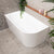 Avalon 55 inch Acrylic Freestanding Left Corner Bathtub, Gloss White