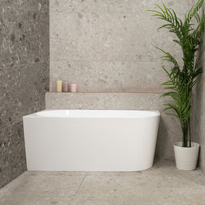Avalon 51 inch Acrylic Freestanding Left Corner Bathtub, Gloss White