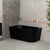 Avalon 55 inch Acrylic Freestanding Left Corner Bathtub, Matte Black