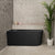 Avalon 55 inch Acrylic Freestanding Left Corner Bathtub, Matte Black