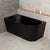 Avalon 55 inch Acrylic Freestanding Left Corner Bathtub, Matte Black