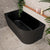 Avalon 55 inch Acrylic Freestanding Left Corner Bathtub, Matte Black