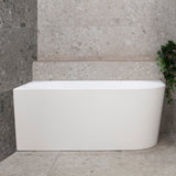 Avalon 55 inch Acrylic Freestanding Left Corner Bathtub, Matte White
