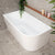 Avalon 59 inch Acrylic Freestanding Left Corner Bathtub, Gloss White