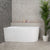 Avalon 59 inch Acrylic Freestanding Left Corner Bathtub, Gloss White