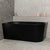 Avalon 59 inch Acrylic Freestanding Left Corner Bathtub, Matte Black