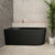 Avalon 59 inch Acrylic Freestanding Left Corner Bathtub, Matte Black