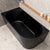 Avalon 59 inch Acrylic Freestanding Left Corner Bathtub, Matte Black