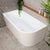 Avalon 59 inch Acrylic Freestanding Left Corner Bathtub, Matte White