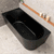 Avalon 63 inch Acrylic Freestanding Left Corner Bathtub, Matte Black