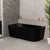 Avalon 63 inch Acrylic Freestanding Left Corner Bathtub, Matte Black