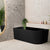 Avalon 63 inch Acrylic Freestanding Left Corner Bathtub, Matte Black