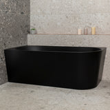 Avalon 63 inch Acrylic Freestanding Left Corner Bathtub, Matte Black