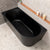 Avalon 63 inch Acrylic Freestanding Left Corner Bathtub, Matte Black