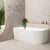 Avalon 63 inch Acrylic Freestanding Left Corner Bathtub, Matte White