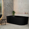 Avalon 67 inch Acrylic Freestanding Left Corner Bathtub, Matte Black