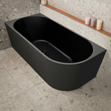 Avalon 67 inch Acrylic Freestanding Left Corner Bathtub, Matte Black