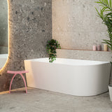 Avalon 67 inch Acrylic Freestanding Left Corner Bathtub, Matte White