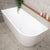 Avalon 67 inch Acrylic Freestanding Left Corner Bathtub, Matte White