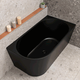 Avalon 51 inch Acrylic Freestanding Right Corner Bathtub, Matte Black
